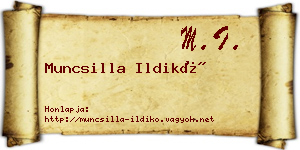 Muncsilla Ildikó névjegykártya